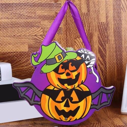 1Pcs Creative Halloween Decoration Ghost Pumpkin Owl Candy Gift Bag Handbag Pouch Trick Or Treat Festival Party Favor