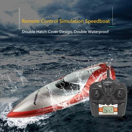 2.4G 180 Degree Flip High Speed Remote Control Boat 4CH Racing Speedboat LCD Screen 28KM/h Water Circulation Cooling Device