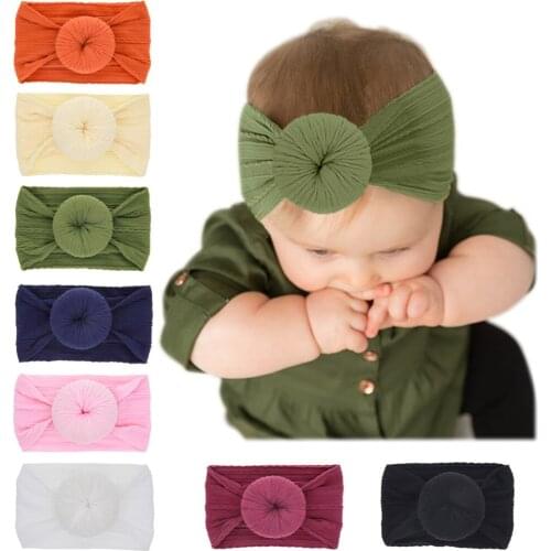 2020 Big Bow Knot Headwrap Baby Headband Top Knot Headbands Over Sized Bow Hair Turban Newborn Head Band Girl Large Hair Bows