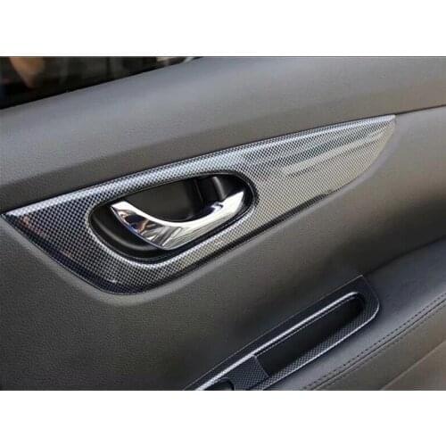 For Nissan Qashqai 2016-2017 4PCS ABS Chrome Car Door Interior Handle Bowl Protector Cover Trim Moldings Car Styling