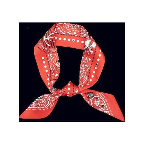 85*5cm New Fashion Bohemian Twill All-match Tie Bag Neckerchief Ribbon Womens Silk Scarf Scarf