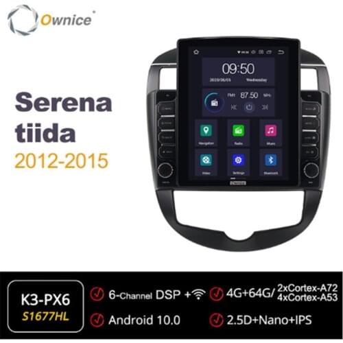 Ownice Octa 8 Core Android 10.0 Car Radio forNissan Serena tiida 2012 2013 2014 GPS Multimedia Stereo Player Tesla Style 4G LTE