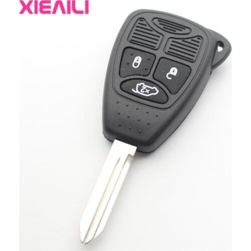 XIEAILI 20Pcs OEM 3Button Transponder Remote Key Case Shell For Jeep Compass/Wrangler For Chrysler 300C Key Fob Case S461