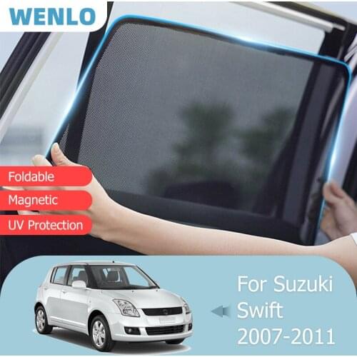 For Suzuki Swift 2005-2011 Windshield Car Sunshade Rear Side Window Blind Sun Shade Truck Magnetic Door Visor Mesh Curtain Cover