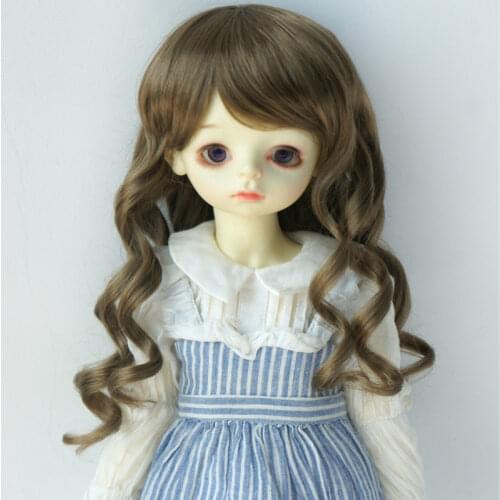 JD154 1/6 1/4 1/3 Fashion BJD Synthetic Mohair Wigs Long Lady Wave Doll Hair For Size 6-7inch 7-8 inch 8-9inch Doll Accessories