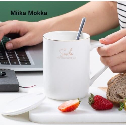 Creative Personality Ceramic Mug Nordic Simple Coffee Cup Water Cup English Print Milk Breakfast Cup Travel Cups Mug Coffee Mug