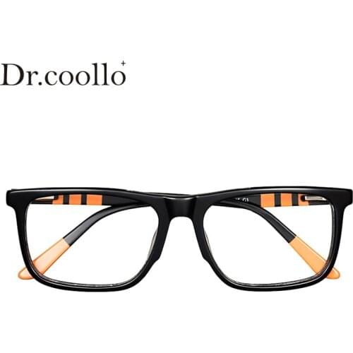 Drcoollo Men Acetate Square Myopia / Reading Prescription Eyegalsses, photochromic Eyewear, Progressive Glasses Dropshipping