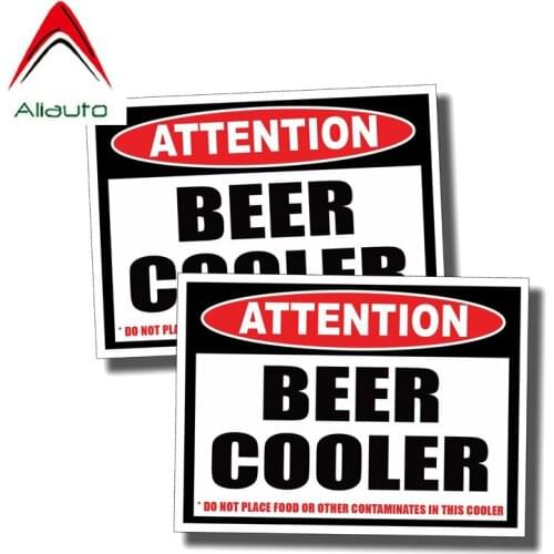 Aliauto 2 X Warning Car Stickers Beer Only Cooler Accessories PVC Decal for Mazda 6 Peugeot 206 Land Rover Seat Leon,11cm*8cm