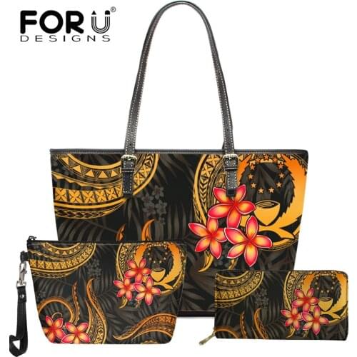 FORUDESIGNS 3Pcs/Set Cute Nightmare Before Christmas Elegant Ladies Handbag Large Capacity Shoulder Bag PU Leather Daily Totes