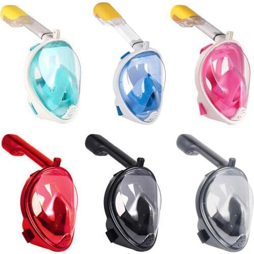 Full Face Snorkeling Anti-Fog Diving Mask, Full Face Snorkel Respirator Mask, Face Protector For Kids Waterproof Swimming Gear
