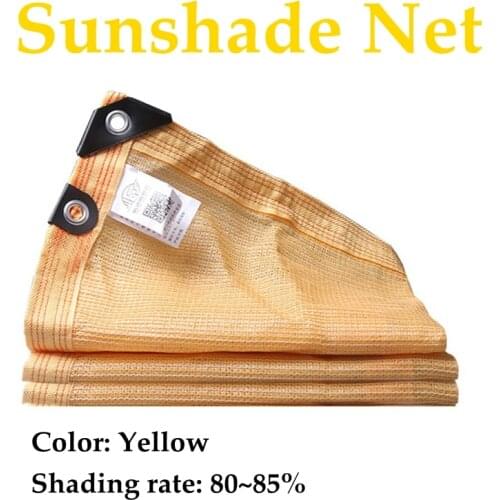 Custom HDPE Yellow Sun Shade Net Anti-UV Shading Rate 80% Terrace Canopy Parking Shading Balcony Privacy Net Garden Fence Net