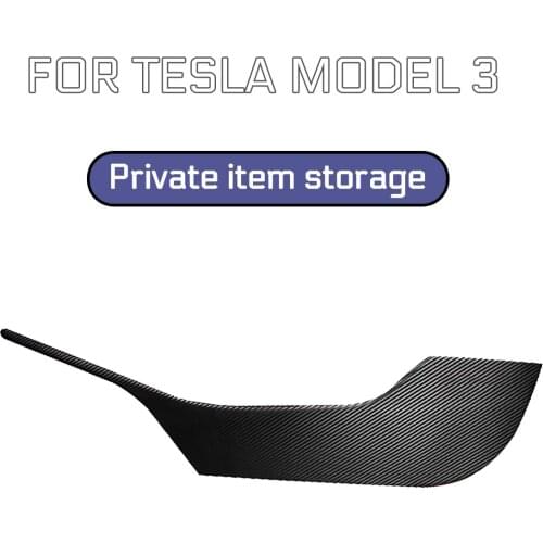 Car Interior Door Anti Kick Pad Protection Side Edge Film Protector Imitation Carbon Fiber Stickers For Tesla Model 3 2018-2019