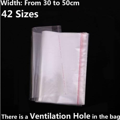 Transparent Self-adhesive OPP Poly Plastic Toy Packaging Bags Clear Clothing Packing Bag Self Seal Storage Bag for Home Supplies