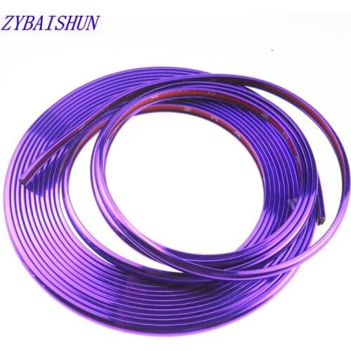 Car-styling 8 Meter chrome decorative strip Wheel hub protection/Grille/body decoration sticker for Geely Vision SC7 MK CK