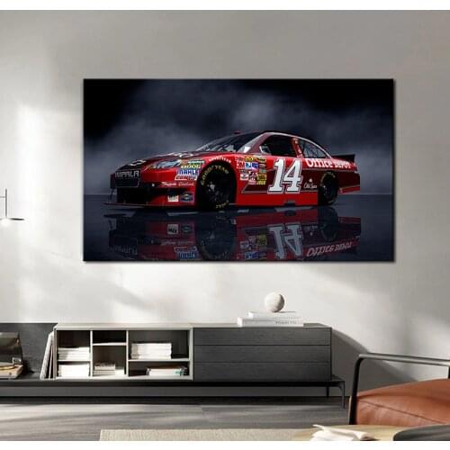 Sport Race Cars Vehicle Fabric Posters Canvas Painting Posters Prints Wall Pictures For Living Room Home Decor Wall Decorative