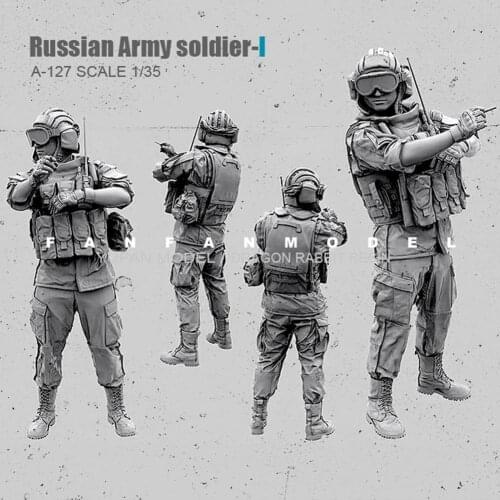 1:35 Scale Resin Figure Unpainted Model Kit Figure Modern Russian Unpainted A-119 Collect Forces Special Unassambled J2A3