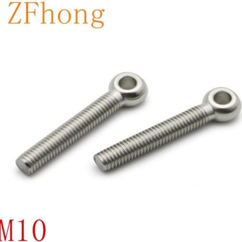 1pcs/lot m10*40/45/50/60 stainless steel eye bolt stud articulated anchor bolt fasterners
