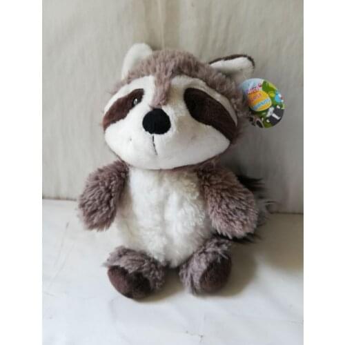 100% new about 25cm gray raccoon plush toy soft doll kids toy Christmas gift b1008