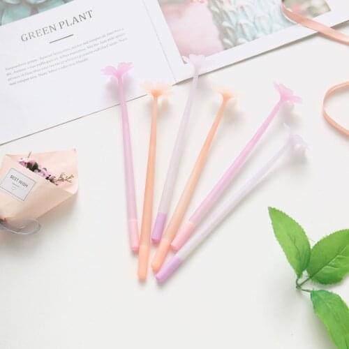 60pcs per set Four Leaf Grass Color Changing Pen Flower Cartoon Neutral Pen 0.5mm Student Stationery Pen Manufacturer Wholesale