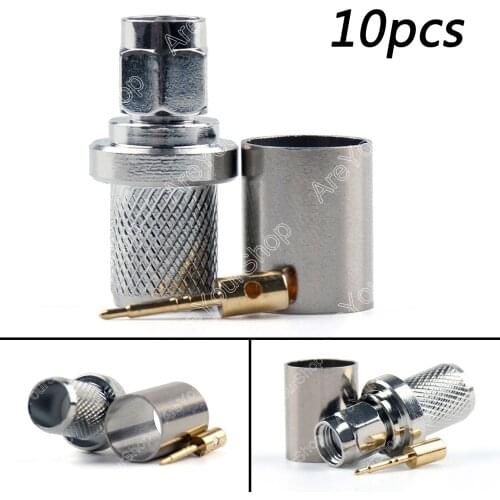Areyourshop SMA Male Plug Crimp RG8 RG213 LMR400 RG214 9913 Coaxial Cable Straight Connector