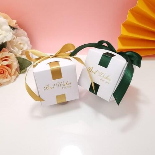White Gift Box Packaging Wedding Gifts for Guests Ferrero Rocher Candy Box for Wedding Favors and Baby Shower Decoration
