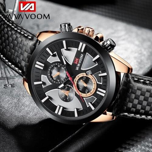 Fashion Mens Watches VAVA VOOM Top Brand Luxury Waterproof Military Sport Quartz Wrist Watch Men Clock Male Reloj Hombre