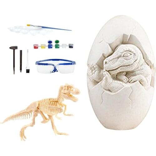 ChildrenS Dinosaur Egg Fossil Excavation Kit DIY Painting Model Splicing Dinosaur Skeleton Archeology Educational Toy Gift