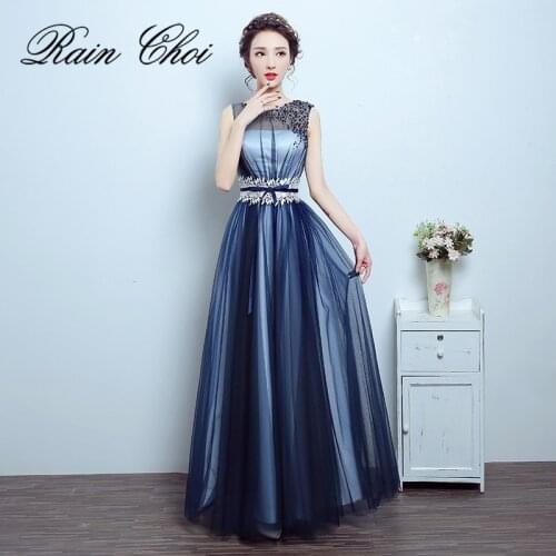 Tulle Wedding Party Evening Dress Vestido De Festa Long Prom Dresses