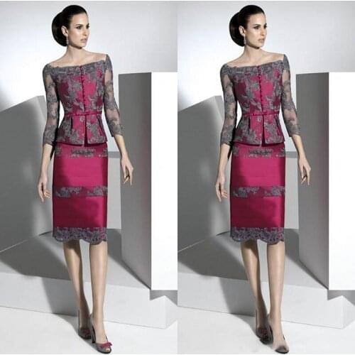 2017 Elegant Noble Mother Of The Bridal Dresses Strapless With Long Sleeves Jacket Keen-Length Evening Dresses Back Custom Made