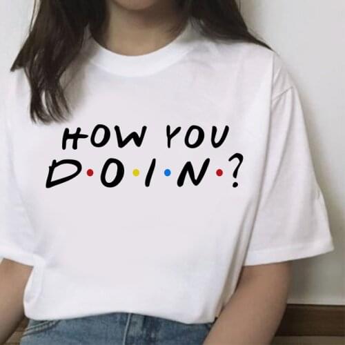 Friends T-shirt women summer t-shirt ladies Harajuku short-sleeved t-shirt casual O-neck top shirt