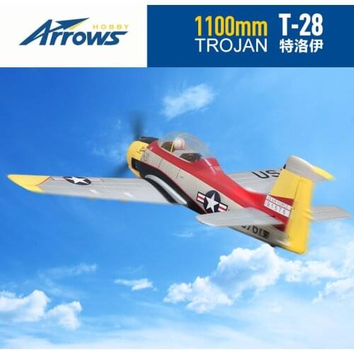 Blue arrow 1.1 meters T-28 remote control model fighter assembled air model fixed wings single-wing electric video real plane