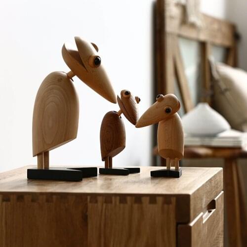 Classic Wooden Art Ornaments Puppets Toucan Handicrafts Living Room Tv Cabinet Dining Computer Desk Creative Home Accessories