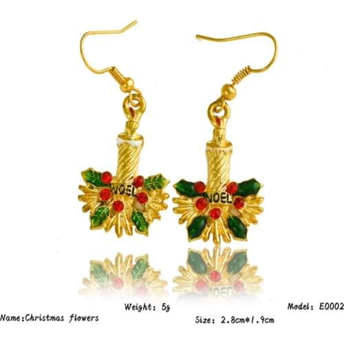 Fashion Rhinestone Stud Earrings for Women Jewelry Crystal Christmas Candle Design Pendenties Earings Pins oorbellen Party Gifts