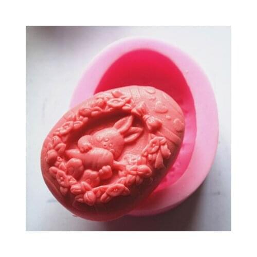 Handmade Soap Silicone Mold Animal Candle Molds Polymer Clay EASTER RABBIT