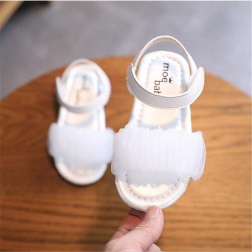 2021 summer new childrens shoes baby sandals soft sole non slip breathable Toddler Girls Lace Princess Shoes