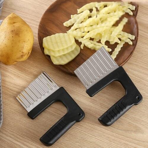 Wrinkled Potato French Fries Salad Corrugated Cutting Chopped Potato Slicer Knife Gadgets Wave Onion Potato Slices