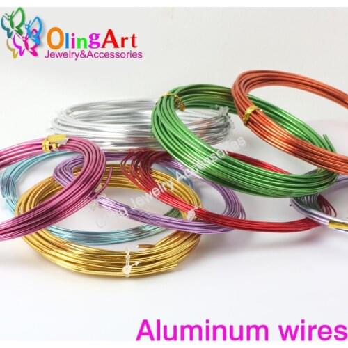 OLINGART 10M Roll 1mm Aluminum Wire soft DIYcraft versatile painted metal wire Bracelet choker necklace jewelry making 2019 NEW