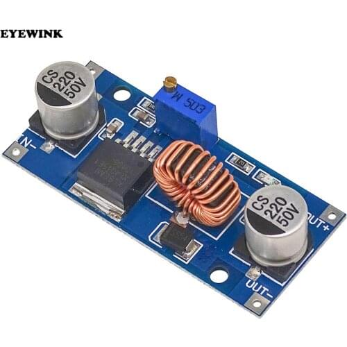 5A XL4015 DC-DC Step Down Adjustable Power Supply Module LED Lithium Charger with Heat Sink