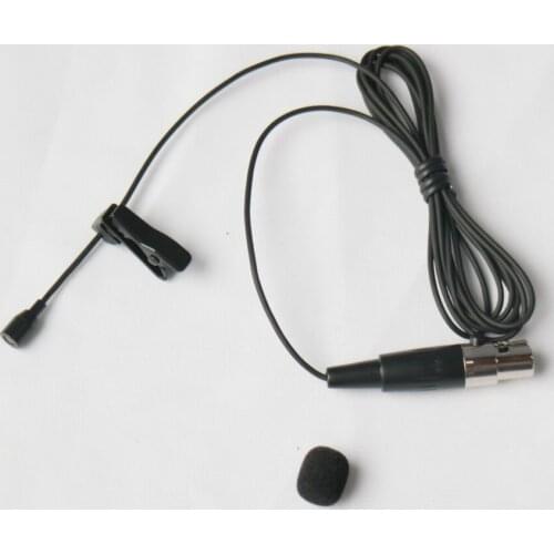 Professional Hidden Black Clip-On Lavalier Microphone for Shure Wilress System TA4F mini XLR Plug