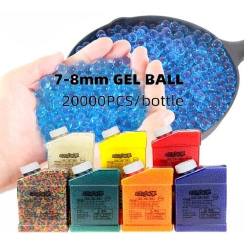 7-8mm 20000pcs Water Ball Guns Bullet Kids Air Soft Balster BB Gel Ball Weapons Pistol Rifle CS Games Growing Beans for Boys