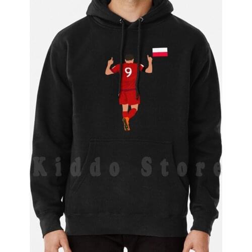 Rl With Flag Hoodie Long Sleeve Robert Lewandowski Soccer Sports Football