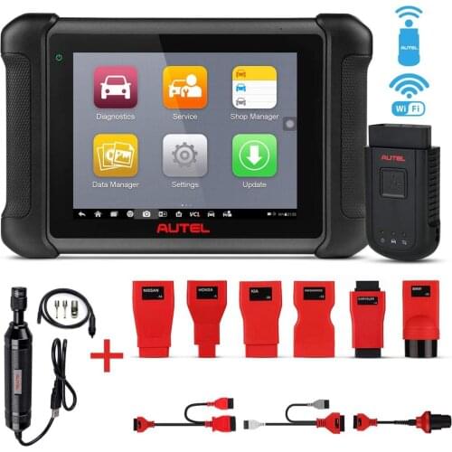 Autel Maxisys MS906BT OBD2 Scan Tool with ECU Coding, Auto Scan, Bi-Directional Control, OE-leve Diagnostics Scanner + MV108 Kit