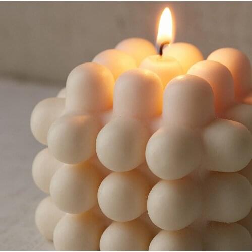 INS Hot Modern Stackable Candle 3D Milk Candles Soy And Bee Wax 3D Sample Room Nordic Style Decorative Candle
