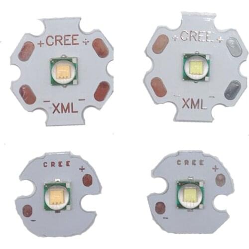 10PCS/LOT CREE XML XM-L T6 LED U2 10W Cold /Warm White Blue UV High Power Emitter Diode with 16mm 20mm PCB for DIY