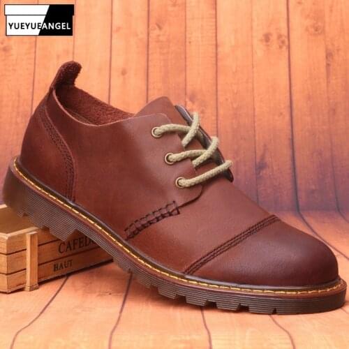 YueYueAngel Mens Leather Shoes