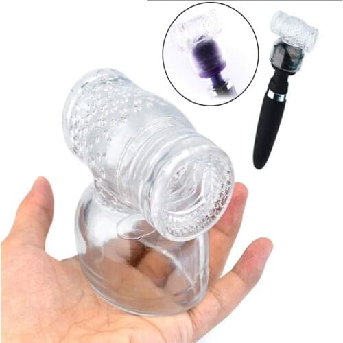 Healthy Vibes Male Masturbador Attachment Sleeve for Magic Wand Massager Vibrator Headgear Sex Toys for Men Penis Stimulator