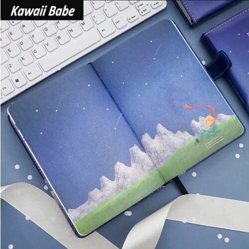 Diary Journals Notebooks Notepads My Little Prince Blue Buckle Travel Diy School Gift Colored Inside Pages Office Accessories