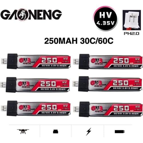 1-10PCS GNB QX65 Blade Nano QX CPX MSR Inductrix FPV Tiny7 Beta65S Drone 1S HV Lipo Battery 4.35V 250mAh 3.8V 30C/60C PH2.0