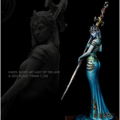 1/24 Resin model kits figure Beauty lady colorless self-assembled A-302