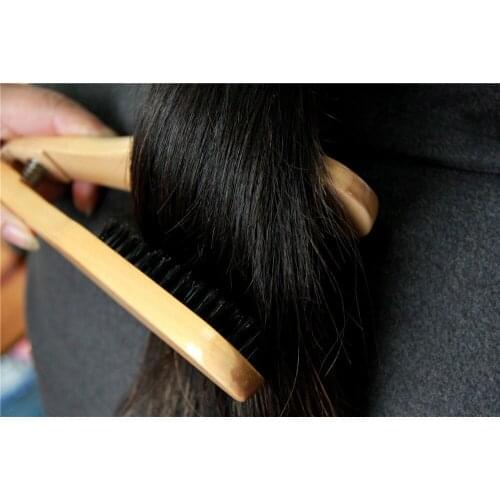 1pcs/pack High Quality Boar Bristle Hair Brush Styling Anti-static Comb V Type Straight Hair DIY Salon Hairdressing Styling Tool